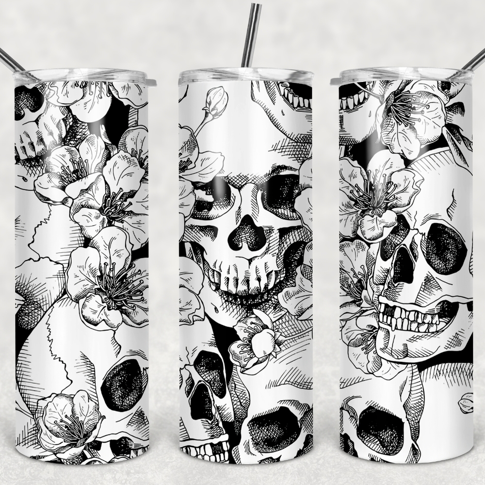 Custom 20oz skulls tumbler!